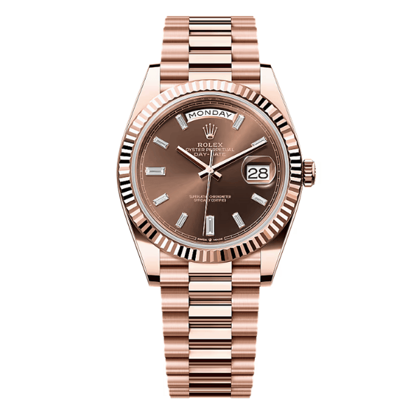 Rolex Day Date 228235 Chocolate Dial 40mmm Everose Gold 180gram – VIP Version