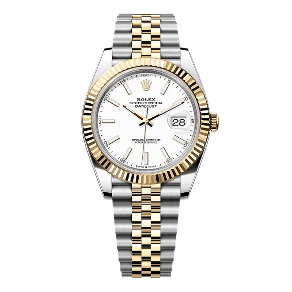 Rolex Datejust M126333-0016 41mm White Dial Yellow Gold Steel – VIP Version