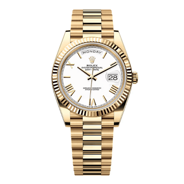 Rolex Day Date 40mm 180gram Yellow Gold White Dial 228238 – VIP Version