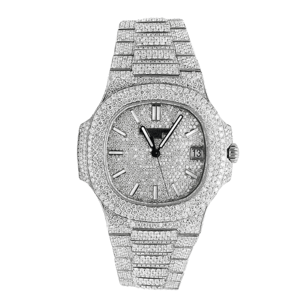 Patek Philippe Nautilus 5711/1A 40mm Full Moissanite – Customize Diamod