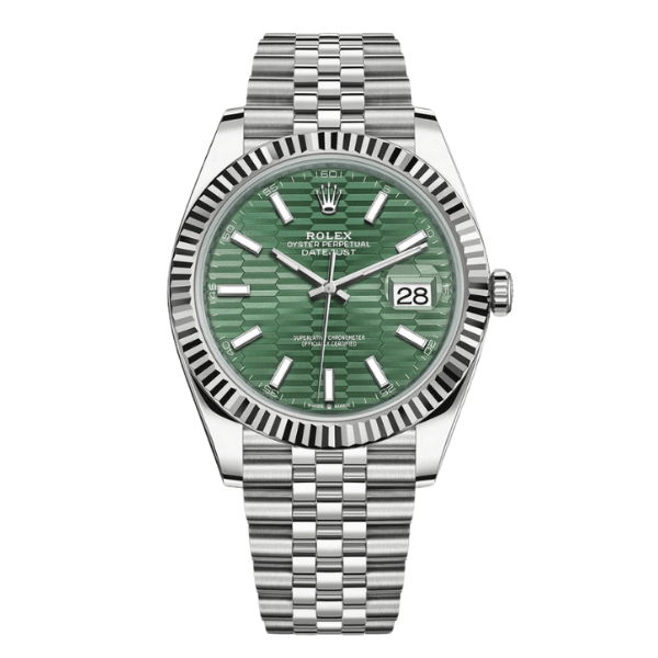 Rolex Datejust 41mm Sliver Green Motif Dial 126334 – VIP Version
