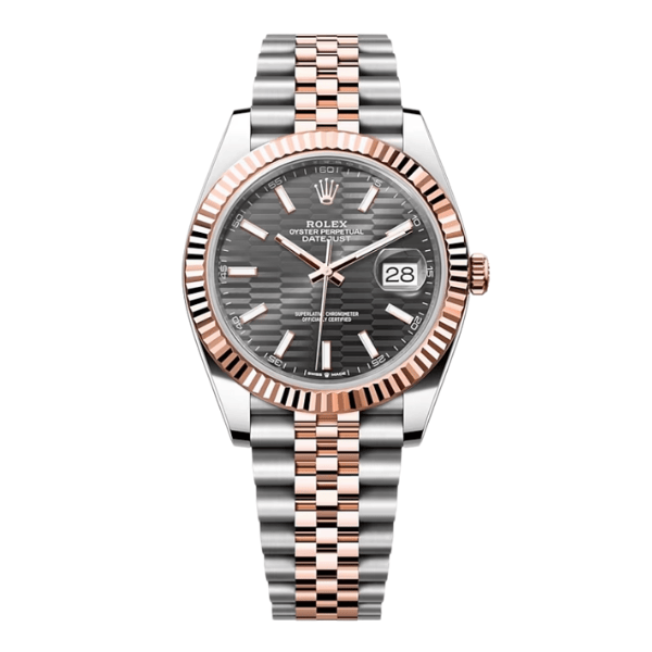 Rolex Datejust 41mm Demi Rose Gold Grey Motif Dial 126331 – VIP Version