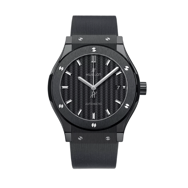 Hublot Classic Fusion Ceramic Black 42mm Carbon Dial JJZ Base – VIP Version
